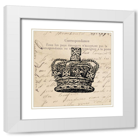 Royalty I White Modern Wood Framed Art Print with Double Matting by Berg, Sabine