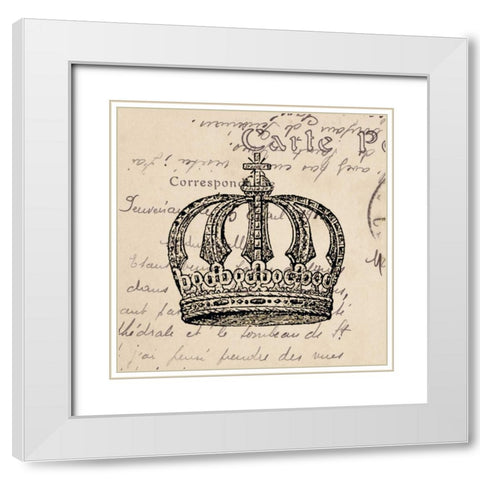 Royalty II White Modern Wood Framed Art Print with Double Matting by Berg, Sabine