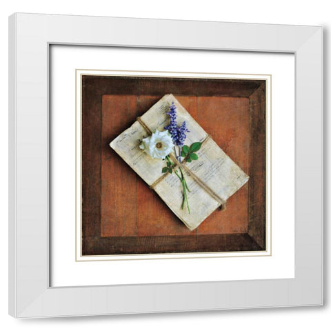Letters To Home I White Modern Wood Framed Art Print with Double Matting by Atria, Cristin