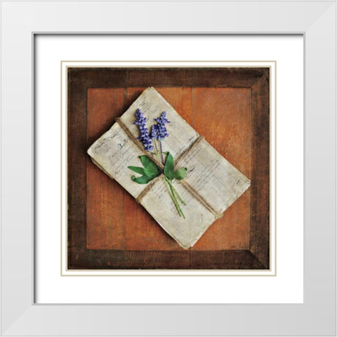 Letters To Home II White Modern Wood Framed Art Print with Double Matting by Atria, Cristin
