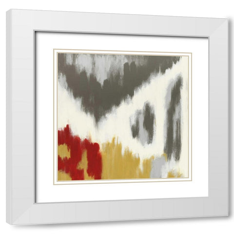 Vibrant I White Modern Wood Framed Art Print with Double Matting by Vindedzis, Rita