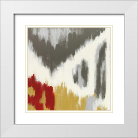 Vibrant I White Modern Wood Framed Art Print with Double Matting by Vindedzis, Rita