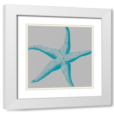 Sea Stars II White Modern Wood Framed Art Print with Double Matting by Berg, Sabine
