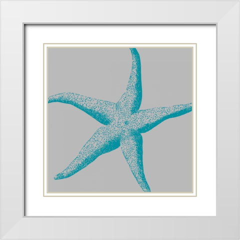 Sea Stars II White Modern Wood Framed Art Print with Double Matting by Berg, Sabine