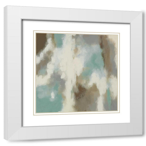 Glistening Waters II White Modern Wood Framed Art Print with Double Matting by Vindedzis, Rita