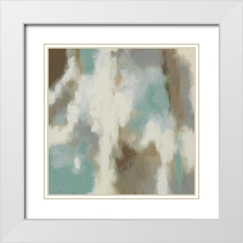 Glistening Waters II White Modern Wood Framed Art Print with Double Matting by Vindedzis, Rita