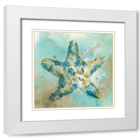 Sand III White Modern Wood Framed Art Print with Double Matting by Fontaine, Stephane