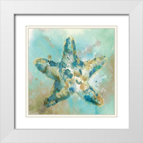 Sand III White Modern Wood Framed Art Print with Double Matting by Fontaine, Stephane