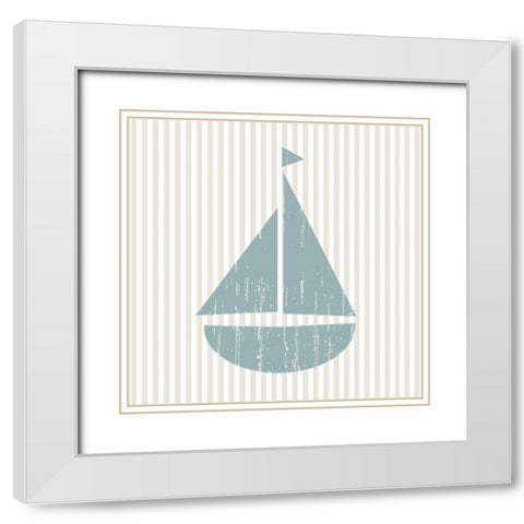 Sail White Modern Wood Framed Art Print with Double Matting by Berg, Sabine