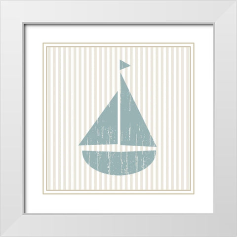Sail White Modern Wood Framed Art Print with Double Matting by Berg, Sabine
