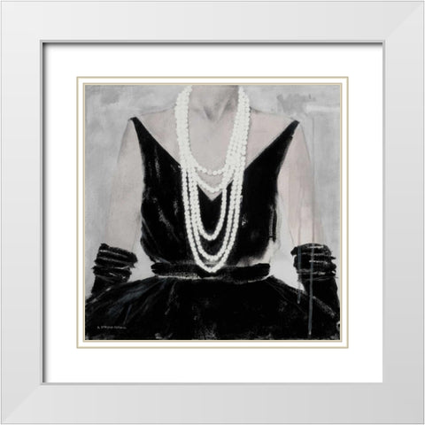 The Way She Looks Tonight White Modern Wood Framed Art Print with Double Matting by Stajan-Ferkul, Andrea