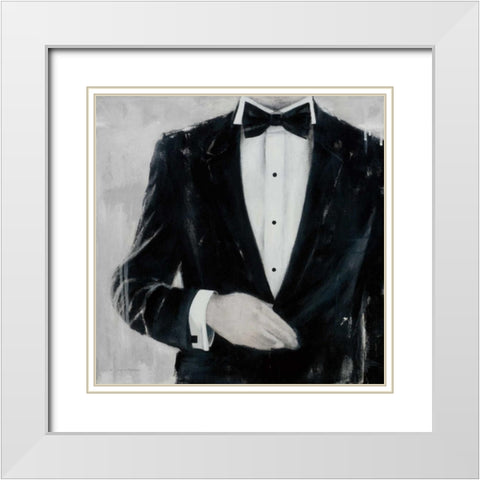 Black Tie Optional White Modern Wood Framed Art Print with Double Matting by Stajan-Ferkul, Andrea