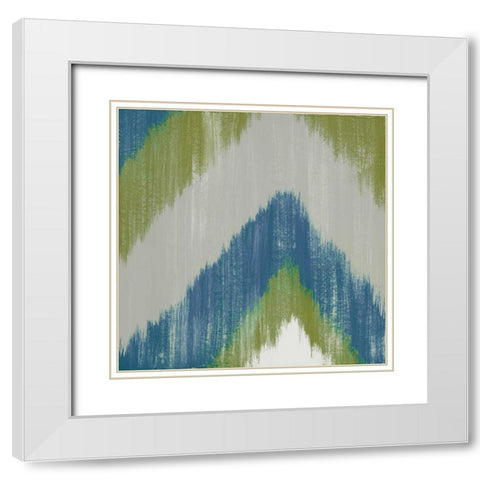 Zigs n Zags II White Modern Wood Framed Art Print with Double Matting by Vindedzis, Rita