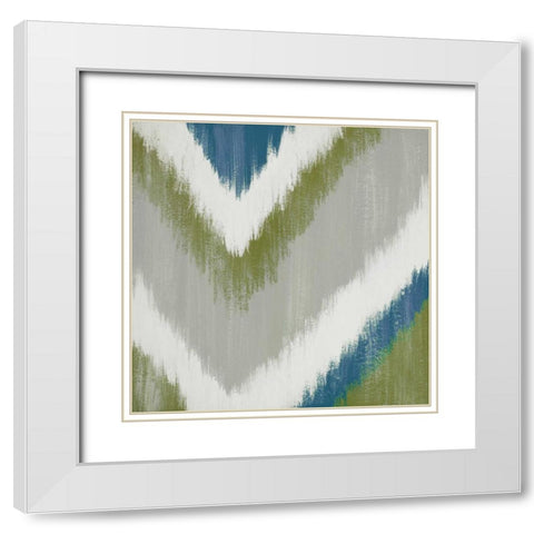 Zigs n Zags III White Modern Wood Framed Art Print with Double Matting by Vindedzis, Rita