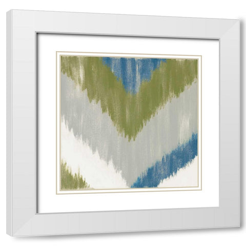 Zigs n Zags IV White Modern Wood Framed Art Print with Double Matting by Vindedzis, Rita