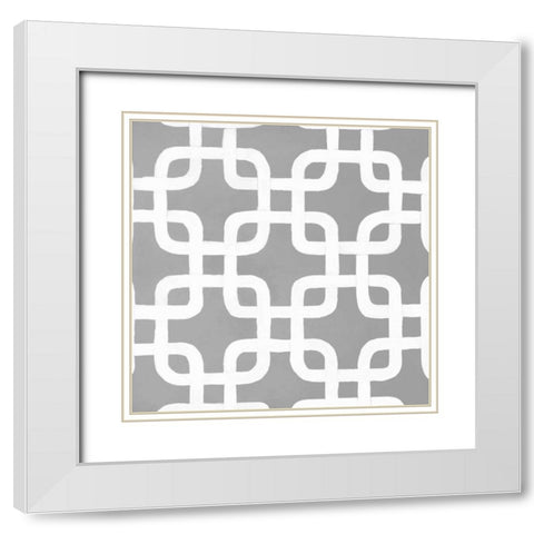 Latticework Tile IV White Modern Wood Framed Art Print with Double Matting by Smith, Hope