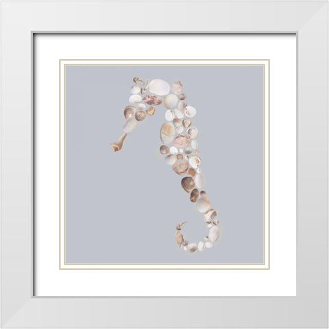 Seahorse White Modern Wood Framed Art Print with Double Matting by Lloyd, Justin