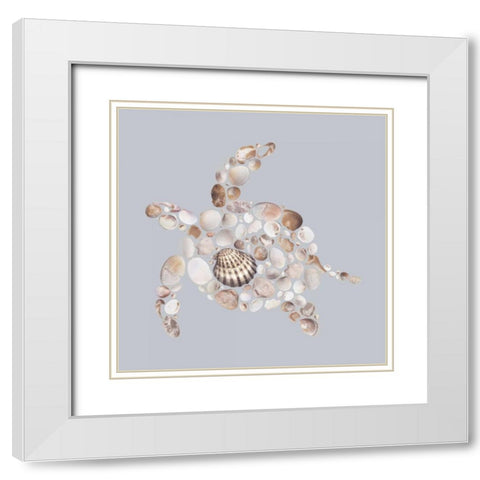 Sea Turtle White Modern Wood Framed Art Print with Double Matting by Lloyd, Justin