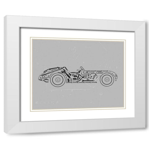 Mechanics IV White Modern Wood Framed Art Print with Double Matting by Lloyd, Justin