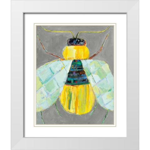 Whats Bugging You? I White Modern Wood Framed Art Print with Double Matting by Swider, Staci