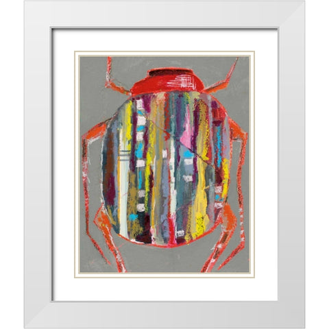 Whats Bugging You? II White Modern Wood Framed Art Print with Double Matting by Swider, Staci