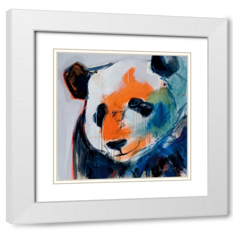 Call Me Pand White Modern Wood Framed Art Print with Double Matting by Maritz, Angela