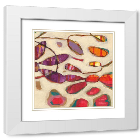 Sweet Surprise IV White Modern Wood Framed Art Print with Double Matting by Weber, Jennifer