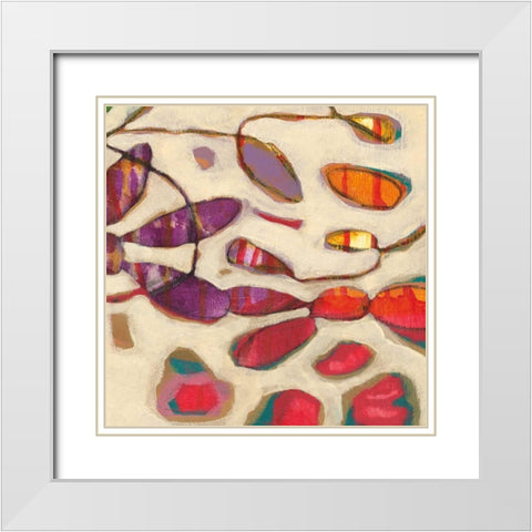 Sweet Surprise IV White Modern Wood Framed Art Print with Double Matting by Weber, Jennifer