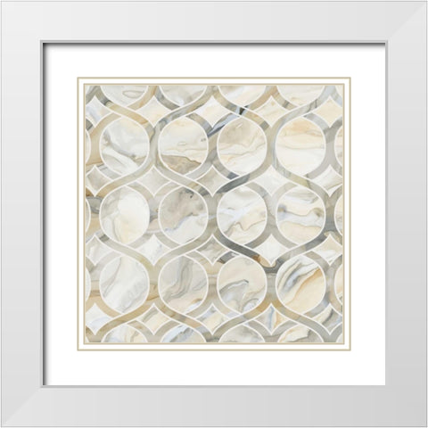 Onyx II White Modern Wood Framed Art Print with Double Matting by Banks, Debbie