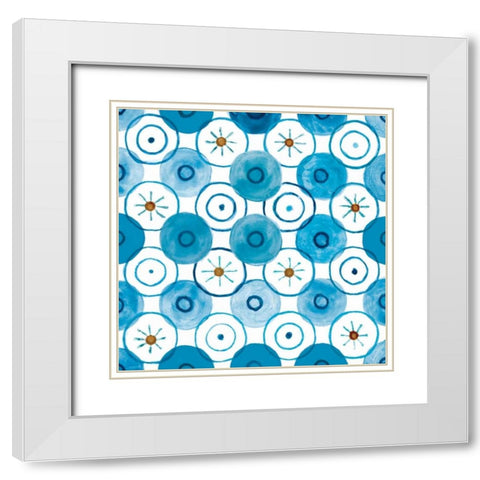 Going Circles I White Modern Wood Framed Art Print with Double Matting by Smith, Hope