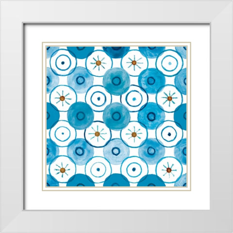 Going Circles I White Modern Wood Framed Art Print with Double Matting by Smith, Hope