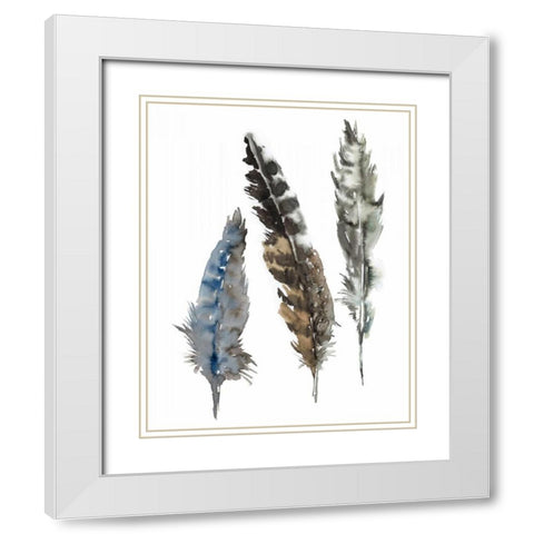 A Light Touch II White Modern Wood Framed Art Print with Double Matting by Meyers, Rebecca