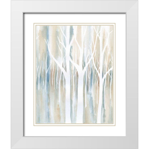 Mystical Woods II White Modern Wood Framed Art Print with Double Matting by Banks, Debbie
