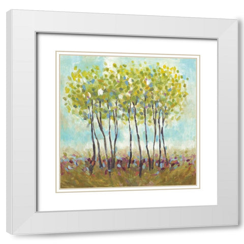 Foxwood II White Modern Wood Framed Art Print with Double Matting by Pasion, Wani