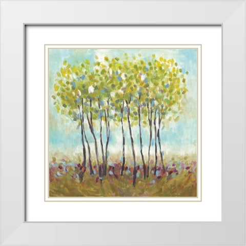 Foxwood II White Modern Wood Framed Art Print with Double Matting by Pasion, Wani