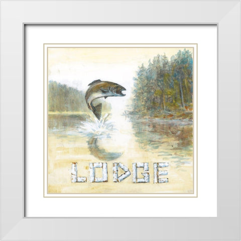 Lodge White Modern Wood Framed Art Print with Double Matting by Fisk, Arnie