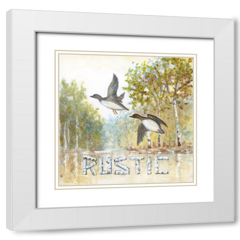 Rustic White Modern Wood Framed Art Print with Double Matting by Fisk, Arnie