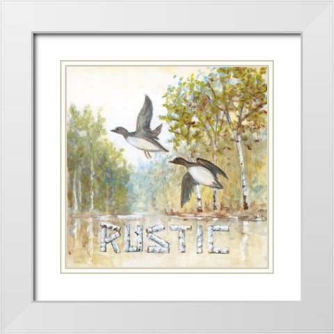 Rustic White Modern Wood Framed Art Print with Double Matting by Fisk, Arnie