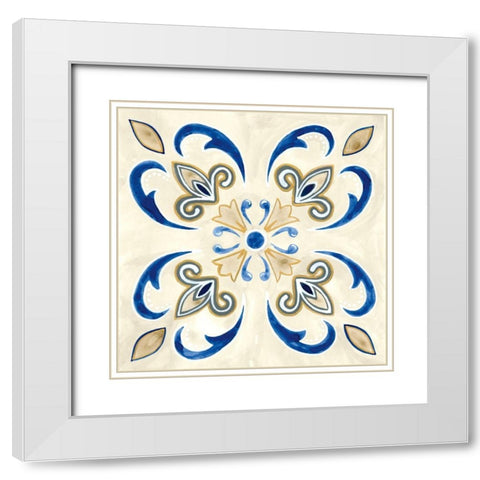Timeless Tiles II White Modern Wood Framed Art Print with Double Matting by Banks, Debbie