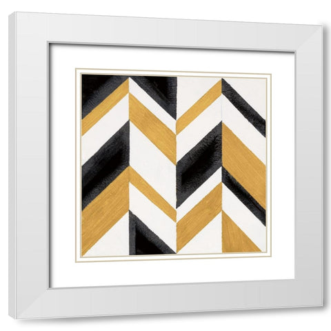 Pattern Party II White Modern Wood Framed Art Print with Double Matting by Vindedzis, Rita