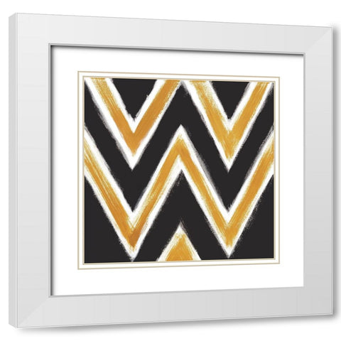 Golden Daze I White Modern Wood Framed Art Print with Double Matting by Vindedzis, Rita