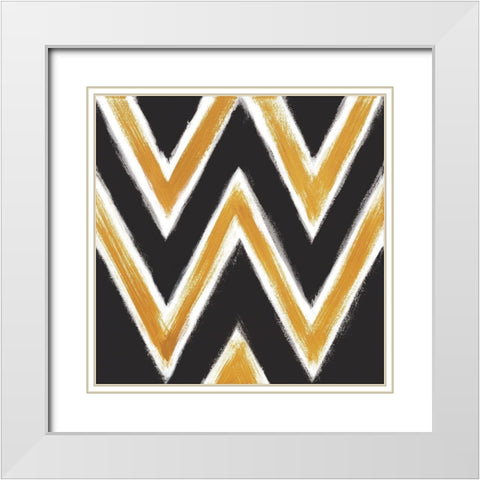 Golden Daze I White Modern Wood Framed Art Print with Double Matting by Vindedzis, Rita