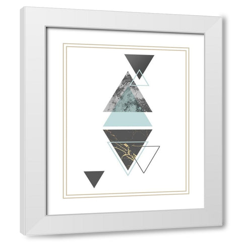 Steady I White Modern Wood Framed Art Print with Double Matting by Alvarez, Genesis