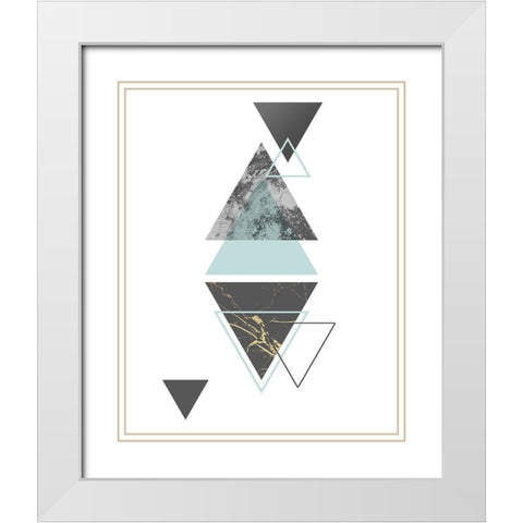 Steady I White Modern Wood Framed Art Print with Double Matting by Alvarez, Genesis