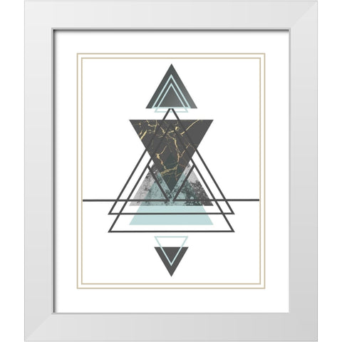 Steady II White Modern Wood Framed Art Print with Double Matting by Alvarez, Genesis