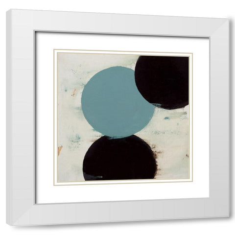 Terra Circles III White Modern Wood Framed Art Print with Double Matting by Skinner, David