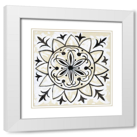 Imaginary Sunflower White Modern Wood Framed Art Print with Double Matting by Smith, Hope