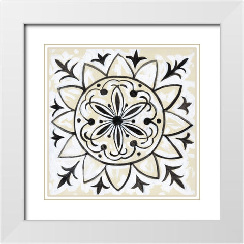 Imaginary Sunflower White Modern Wood Framed Art Print with Double Matting by Smith, Hope
