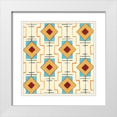 Triangle Tango White Modern Wood Framed Art Print with Double Matting by Smith, Hope