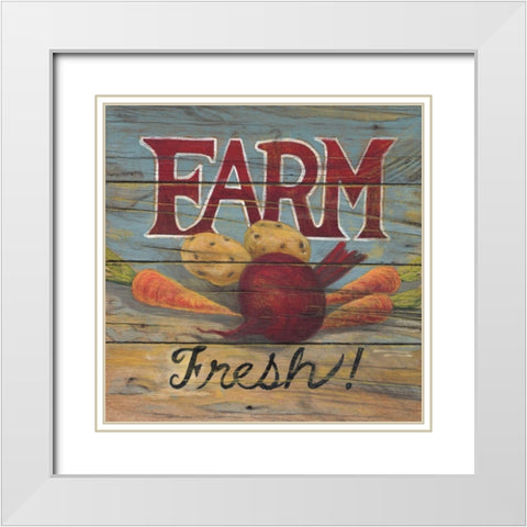 Farm Fresh I White Modern Wood Framed Art Print with Double Matting by Fisk, Arnie